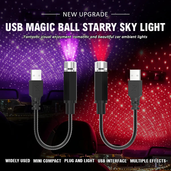 Car Roof Star Projector — USB LED Night Light