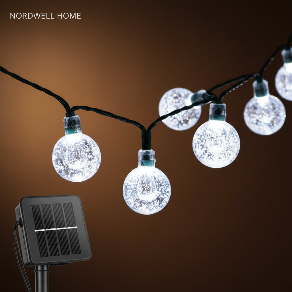 Solar Crystal Globe String Lights
